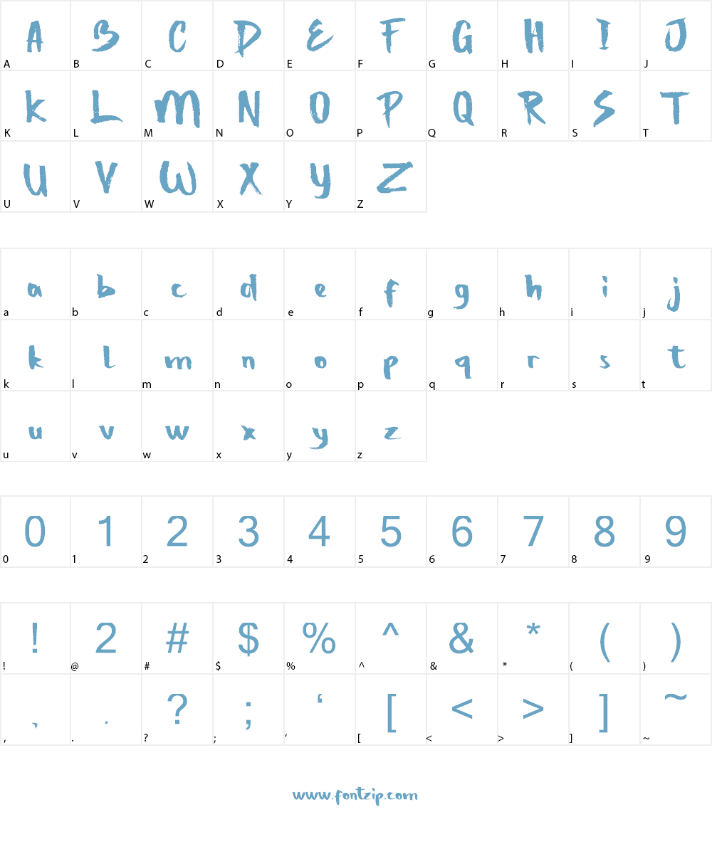 Strong Bold Font Character